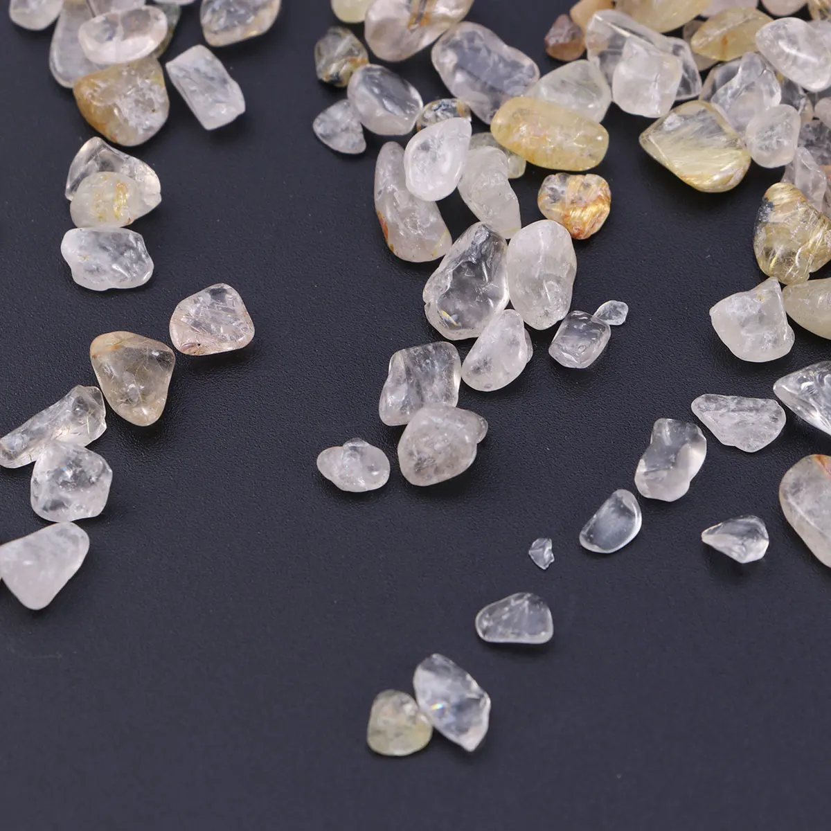 

2 Packs Natural Crushed Crystal Rocks Tumbled Chips Stone Irregular Shape Healing Home Indoor Decorative Stones for Vases Plants