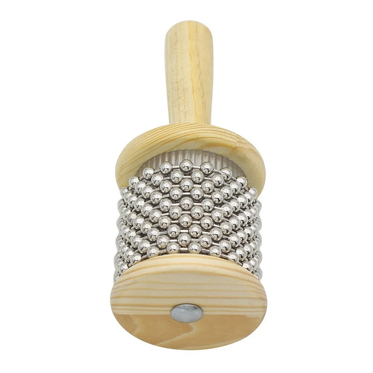 Dia.2.5'' Holz-Cabasa-Handschüttler, Schaben, Rasseln, Sound, Kinder-Musikinstrument, einfacher Griff für Studenten im Vorschulalter