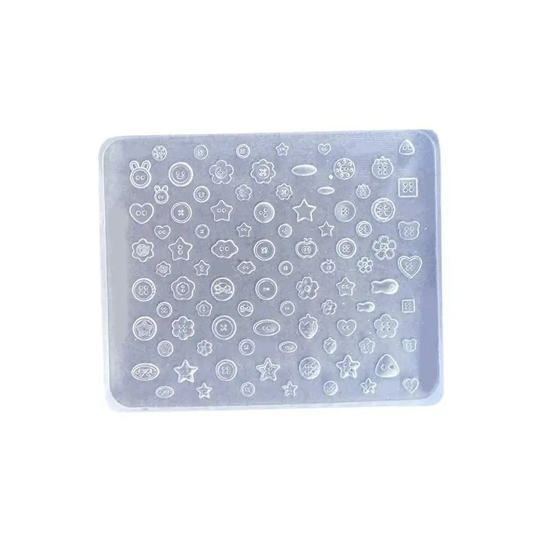3D-Knöpfe Nagelkunst Silikonform DIY Maniküre Kleine Knopf-Modelle Niedliche Nagel-Charms Werkzeug Damen DIY Harz-Schnallen-Zubehör – Detail 9