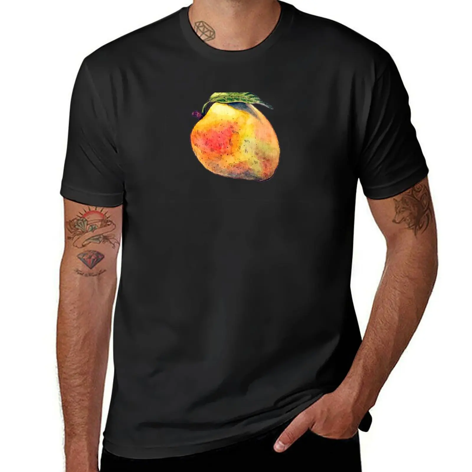 Watercolor Mango T-Shirt for a boy summer tops men clothes