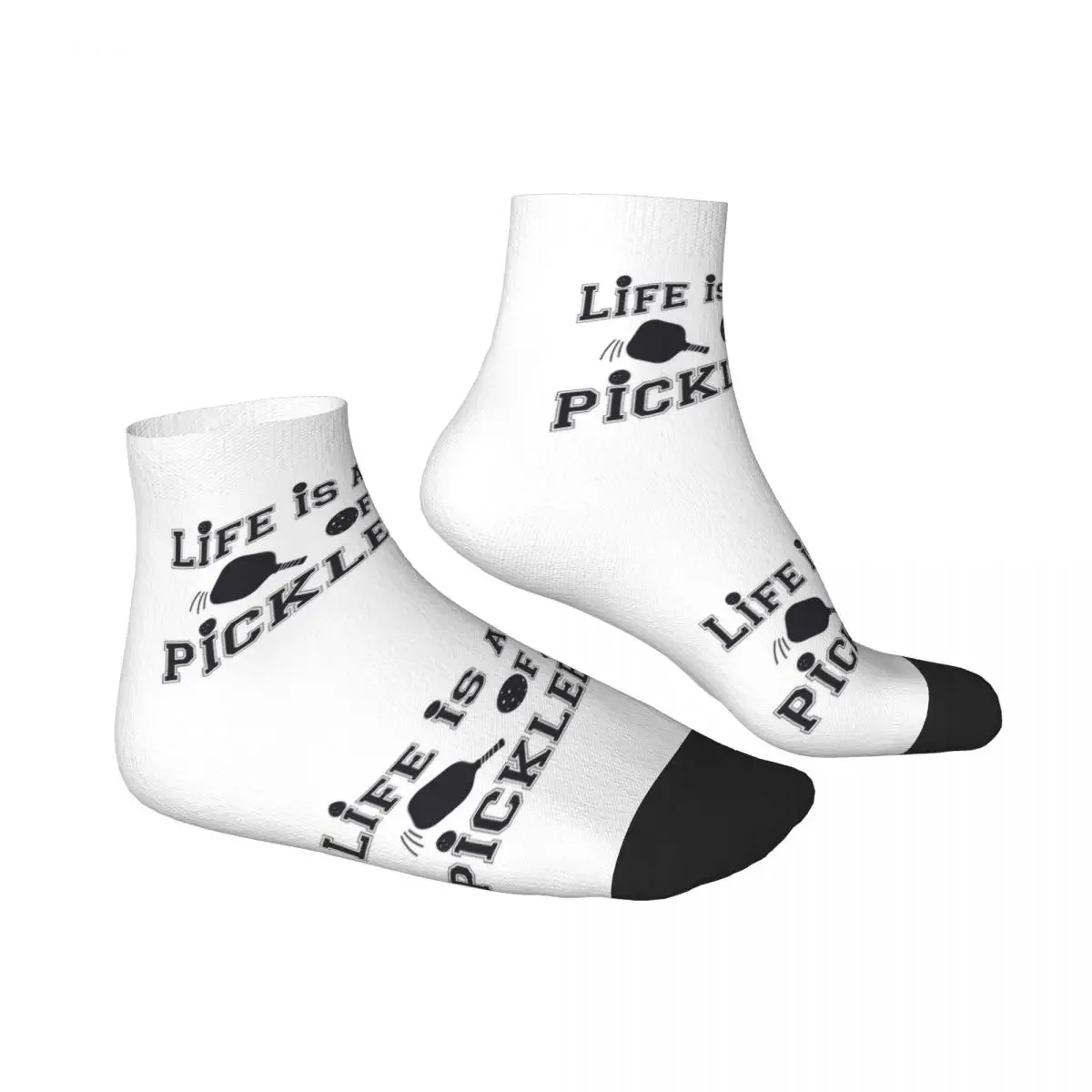 Life Is A Game Of Pickleball Socks Harajuku High Quality Stockings All Season Socks Accessories for Unisex Birthday Present