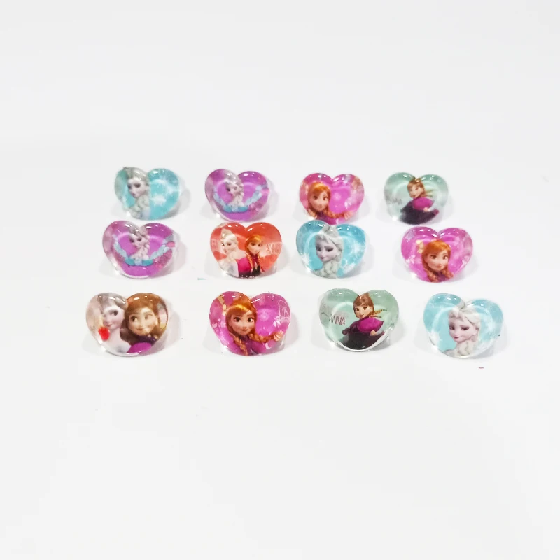 12pcs/lot Minnie Mickey Mouse Frozen Princess Party Favors Rings Girls Finger Rings Baby Party Decor Child\'s Gift