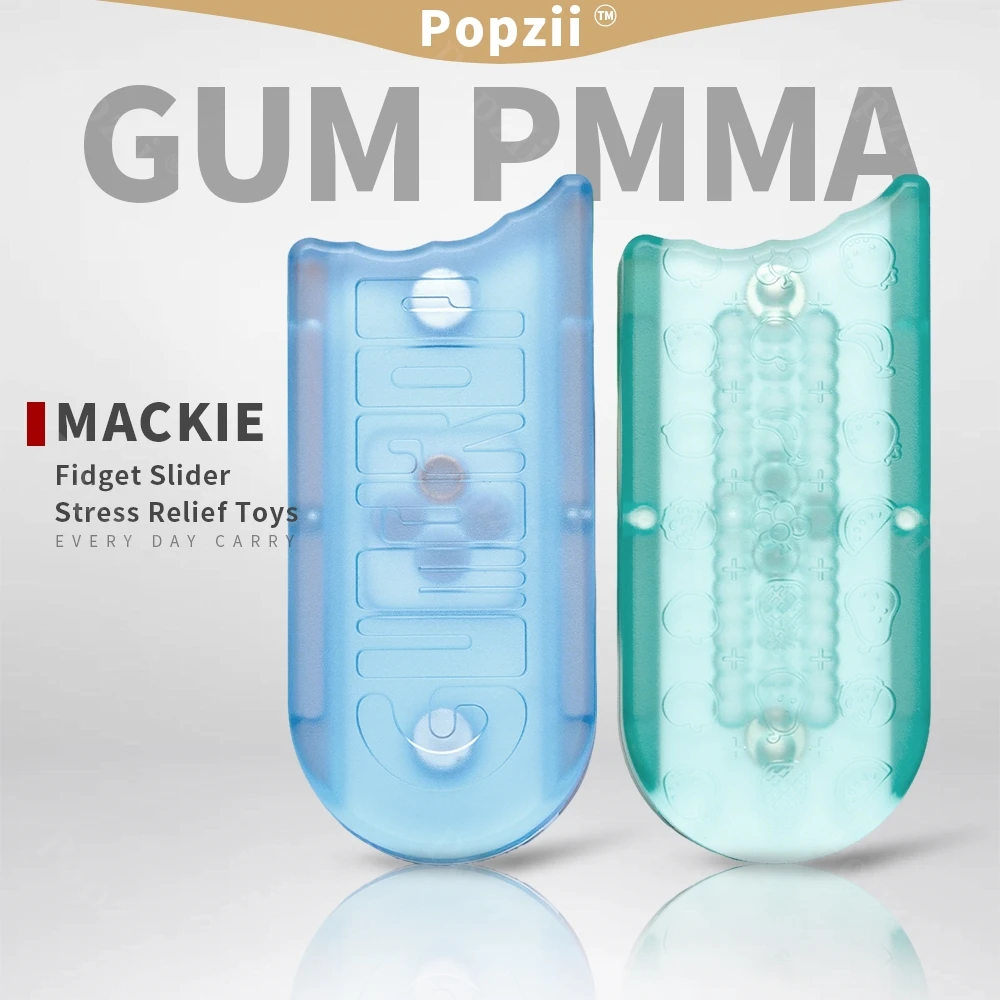 MACKIE GUM PMMA Mechanischer Magnet Fidget Slider Zappelspielzeug Büro Stressabbau Gadgets Cooles Gadget Angstspielzeug