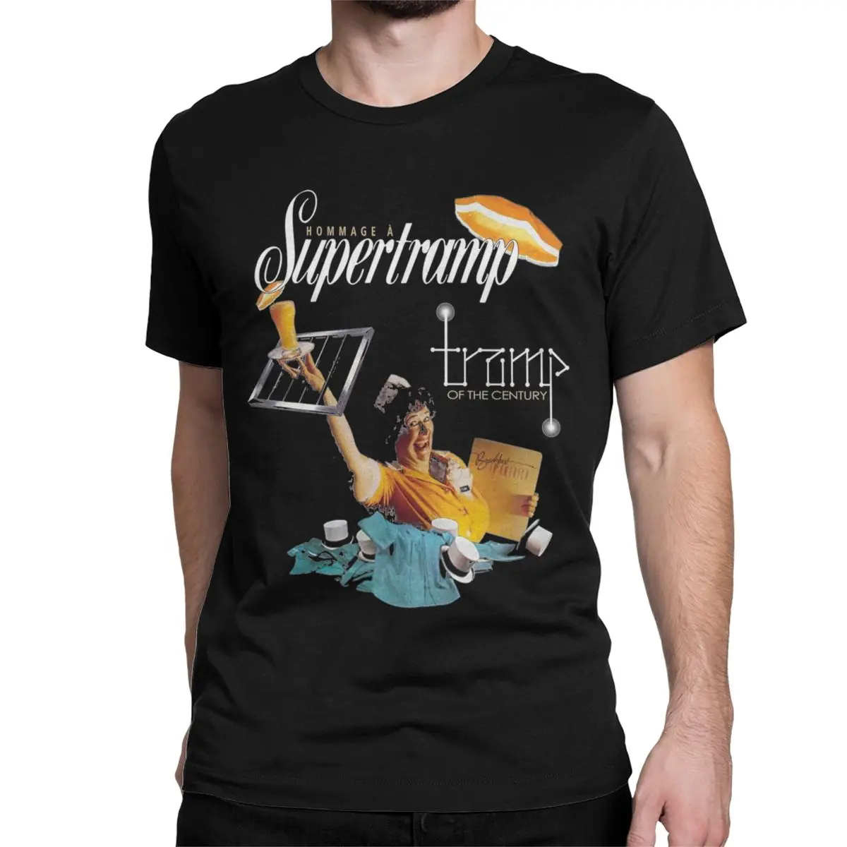 Music Supertramp Men T Shirt Funny Tees Short Sleeve O Neck T-Shirts 100% Cotton 4XL 5XL 6XL Clothing