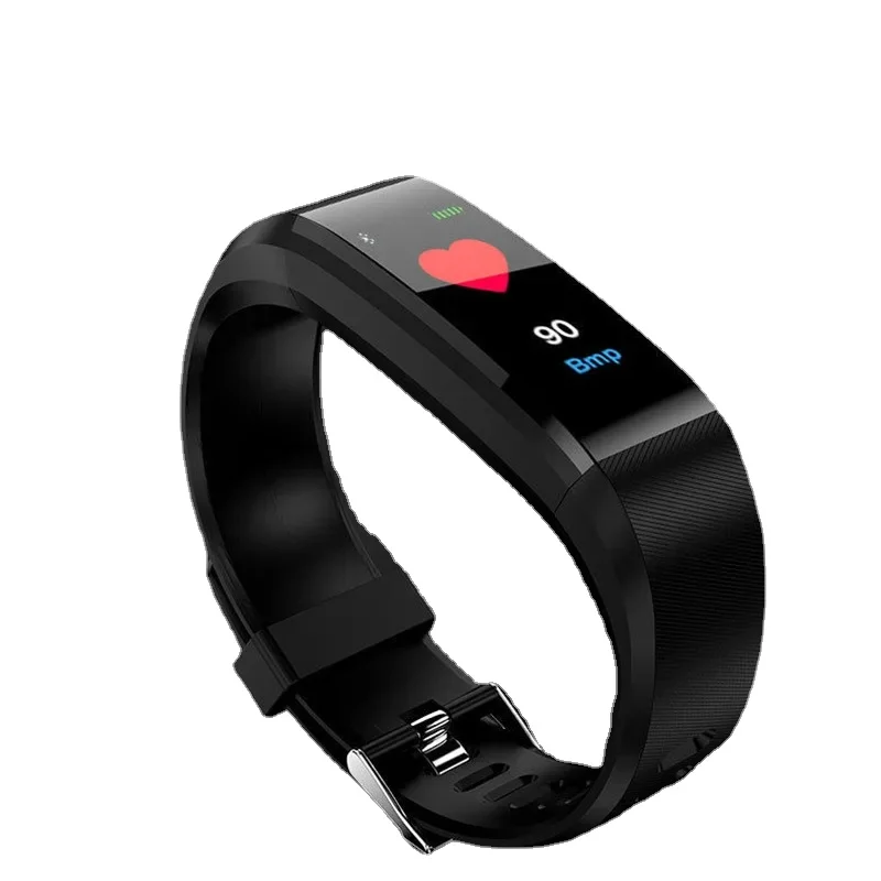 115plus Color Screen Smart Bracelet Blood Pressure Heart Rate Health Sport Step Counting Information Reminder Student Watch