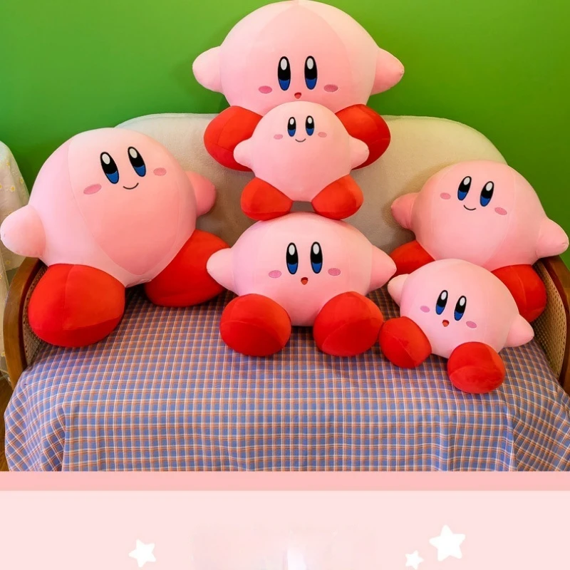 30/40/50cm Anime Star Kirby Figure Plush Toy Soft Animal Doll Pink Doll Accompany Sleeping Pillow Room Ornament Decor For Gift