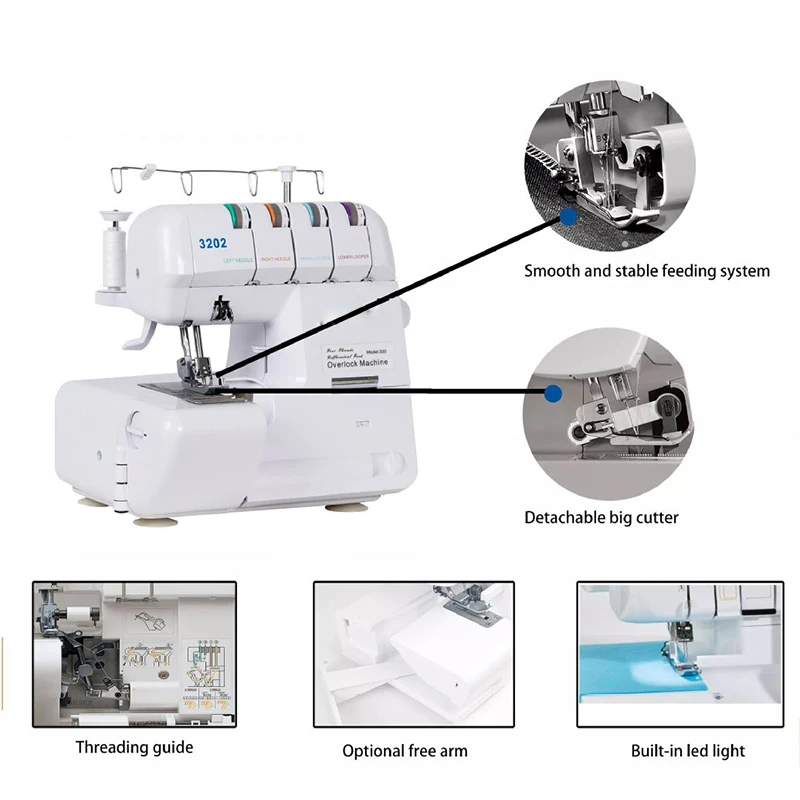 ZY-3002 small manual household electric overlock sewing machine Household overlock sewing machine