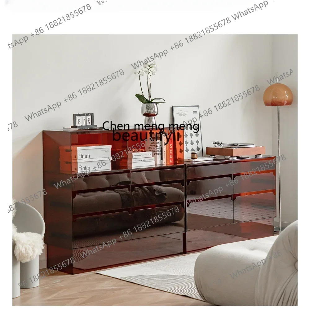 

xxBedroom Chest of Drawers Storage Locker Modern Simple Hallway Drawer Type Showcase Light Luxury Chest of Six Drawers