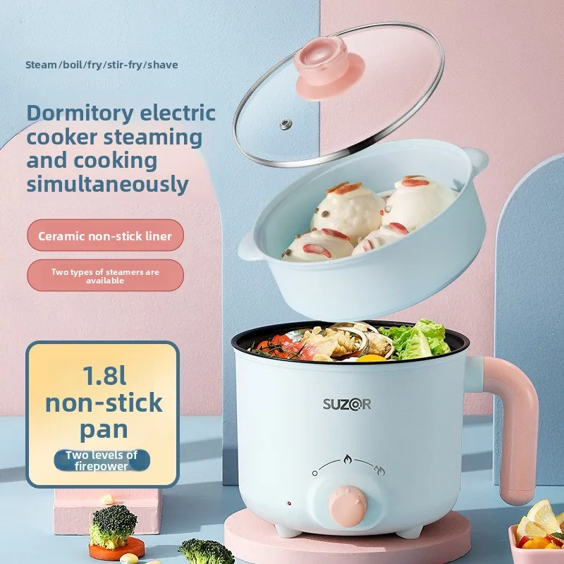 

220V 1.8L home Kitchen Appliances bear mini Rice Cookers 1 ~ 2 person electric lunch box steamer cooker Hot Pot Skillet