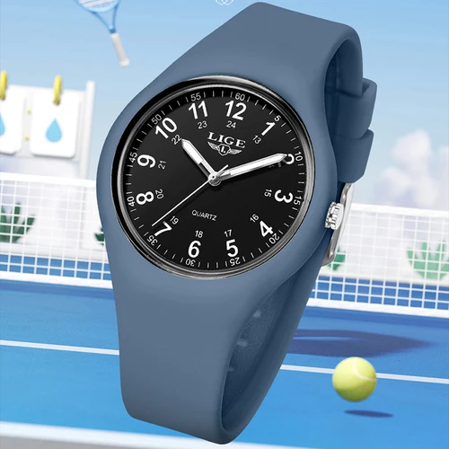 Imagen 2 del producto Nueva moda LIGE deportes al aire libre reloj de cuarzo para hombre clásico de lujo Casual de silicona esfera Simple relojes luminosos impermeables para hombres