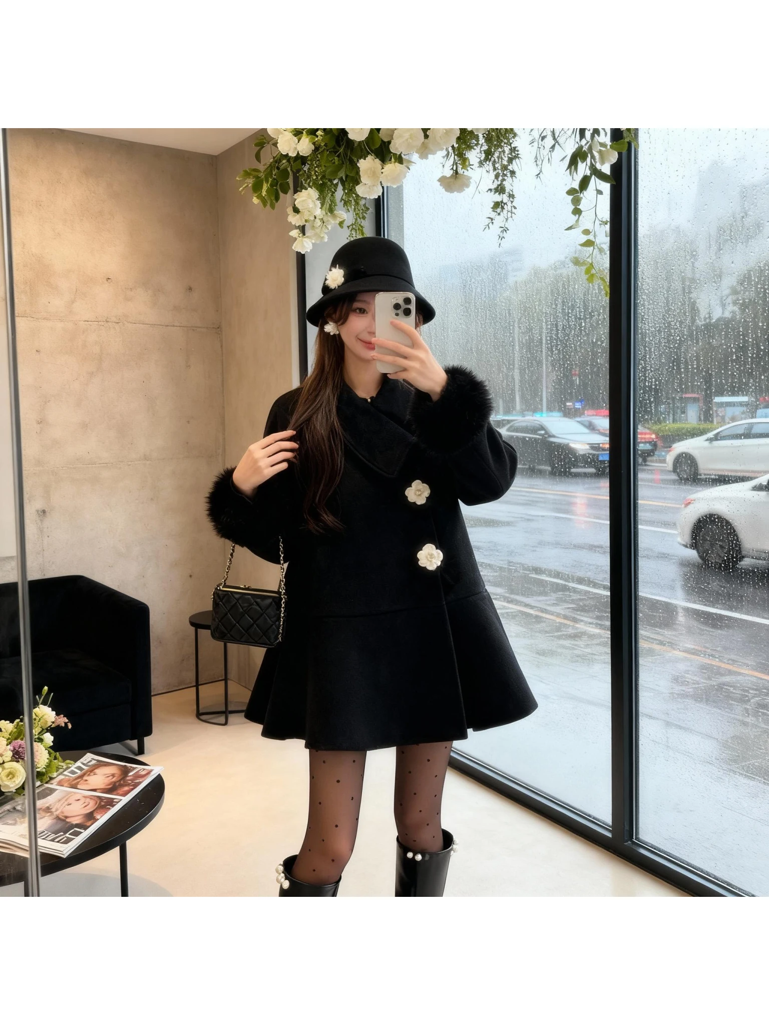 

Зимняя верхняя одежда: Женское пальто Aosphere Tea Rose Ballet с длинными рукавами из полиэстеровой смеси, эксклюзив китайского бренда для электронной коммерции