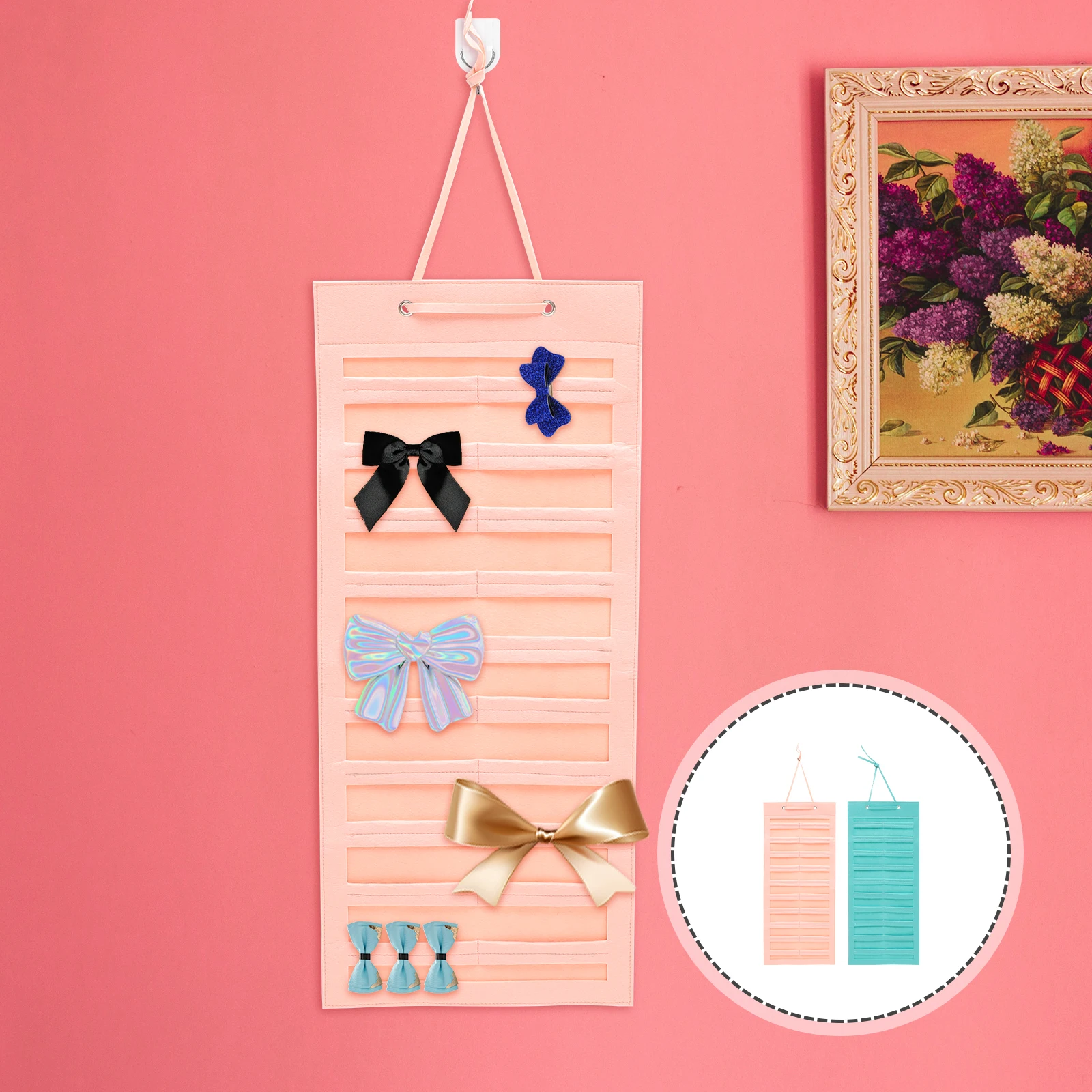 

2 Pcs Glasses Bag Accessories Hair Clips Organizer Holder Tank Hanging Headband Accessory Felt