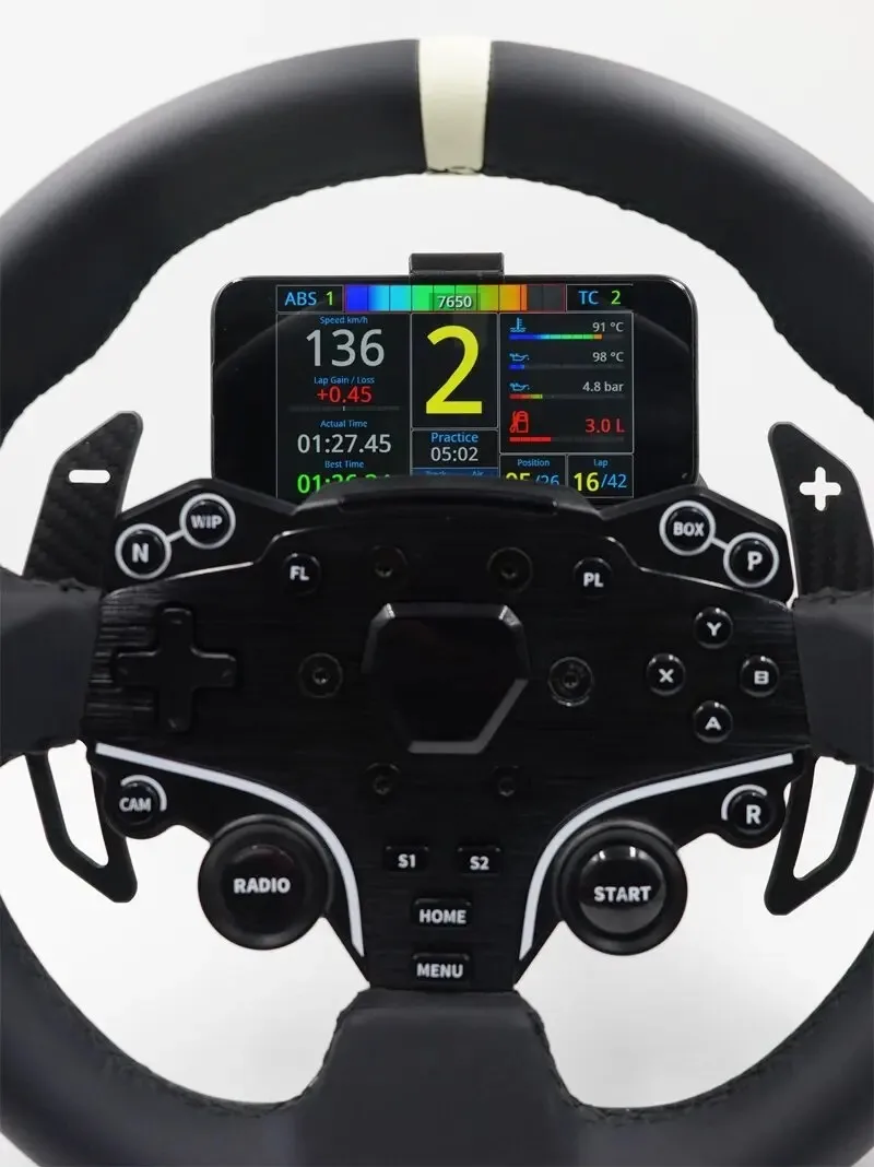 Racing Dashboard Universal Adjustable Phone Holder Mount Stand Compatible with MOZA R5 R3 R9 R12 SIMAGIC FANATEC Base