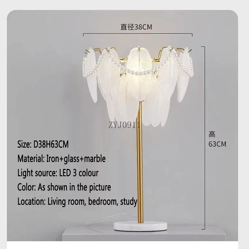 *Contemporary Table Lamp Luxurious Warm Living Room Bedroom Study Villa Hotels LED Creativity Bedside Desk Light