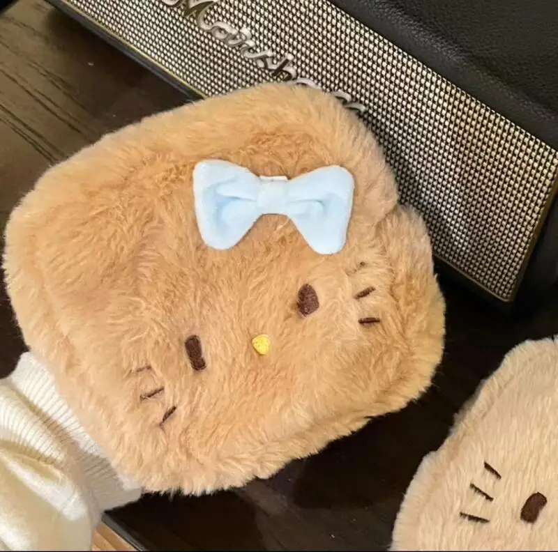 حقيبة تخزين من القطيفة من سانريو هالو كيتي، حقيبة مكياج عالية الجمال، حقيبة كاميرا محمولة، حقيبة معرف ومحفظة، هدية عيد ميلاد للفتيات #3