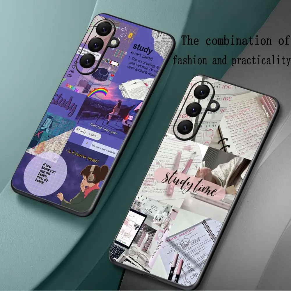 Good grades study design ins Phone Case For Samsung Galaxy S25 S24 S23 S22 S21 S20 Plus Ultra Note20 Limited Edition Soft Black