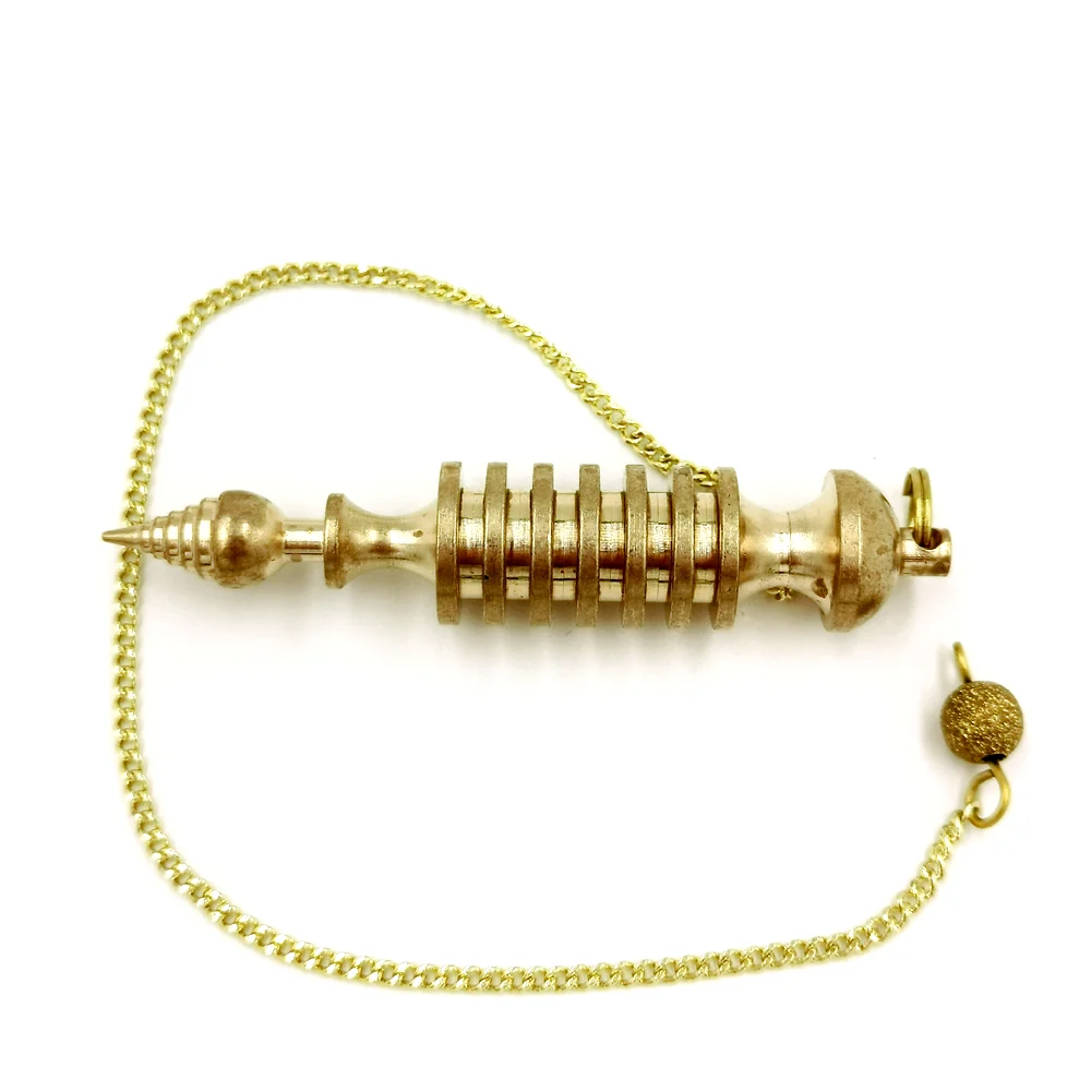 Pendulum Metal for Dowsing Pendulo De Spiritual Point Divination Healing Tool Wicca Balancing Pointed Cone Pendant