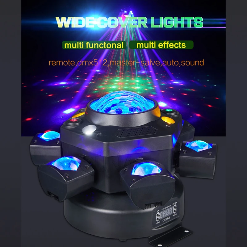 2025 2pcs LED Disco Magic Ball ไฟในร่ม Dj ตกแต่งมัลติฟังก์ชั่น Beam อุปกรณ์