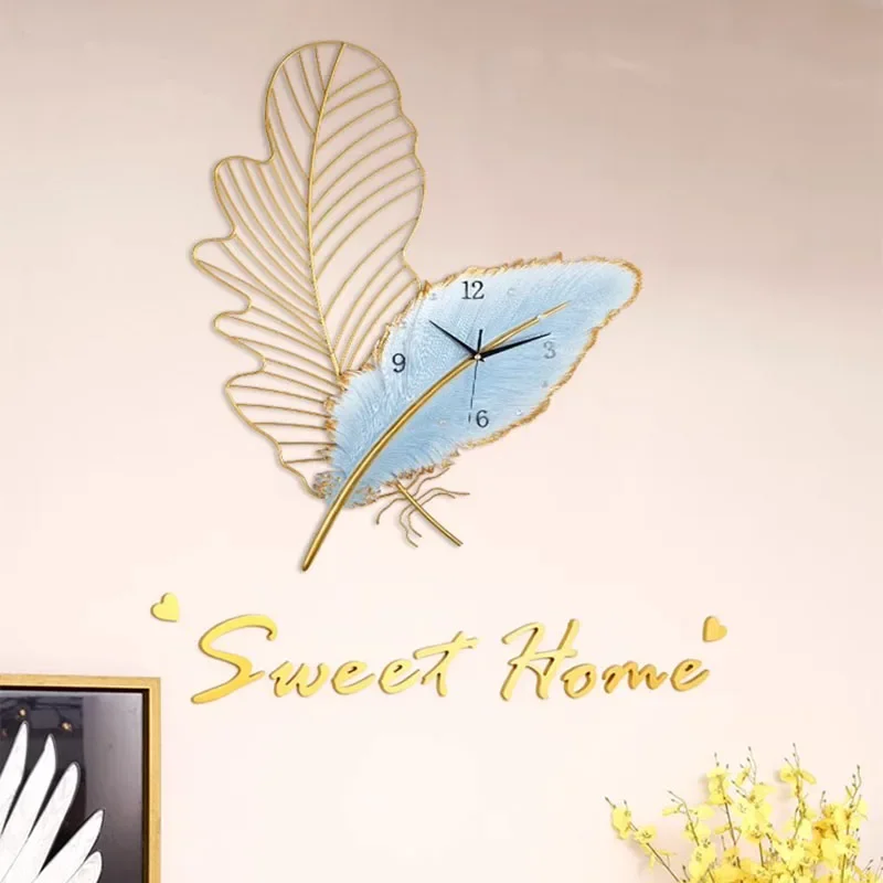 

No Drill Scandinavian Wall Clock Silent Wrought Iron Minimalist Decor For Living Room Kitchen Modern Mount Home Accent