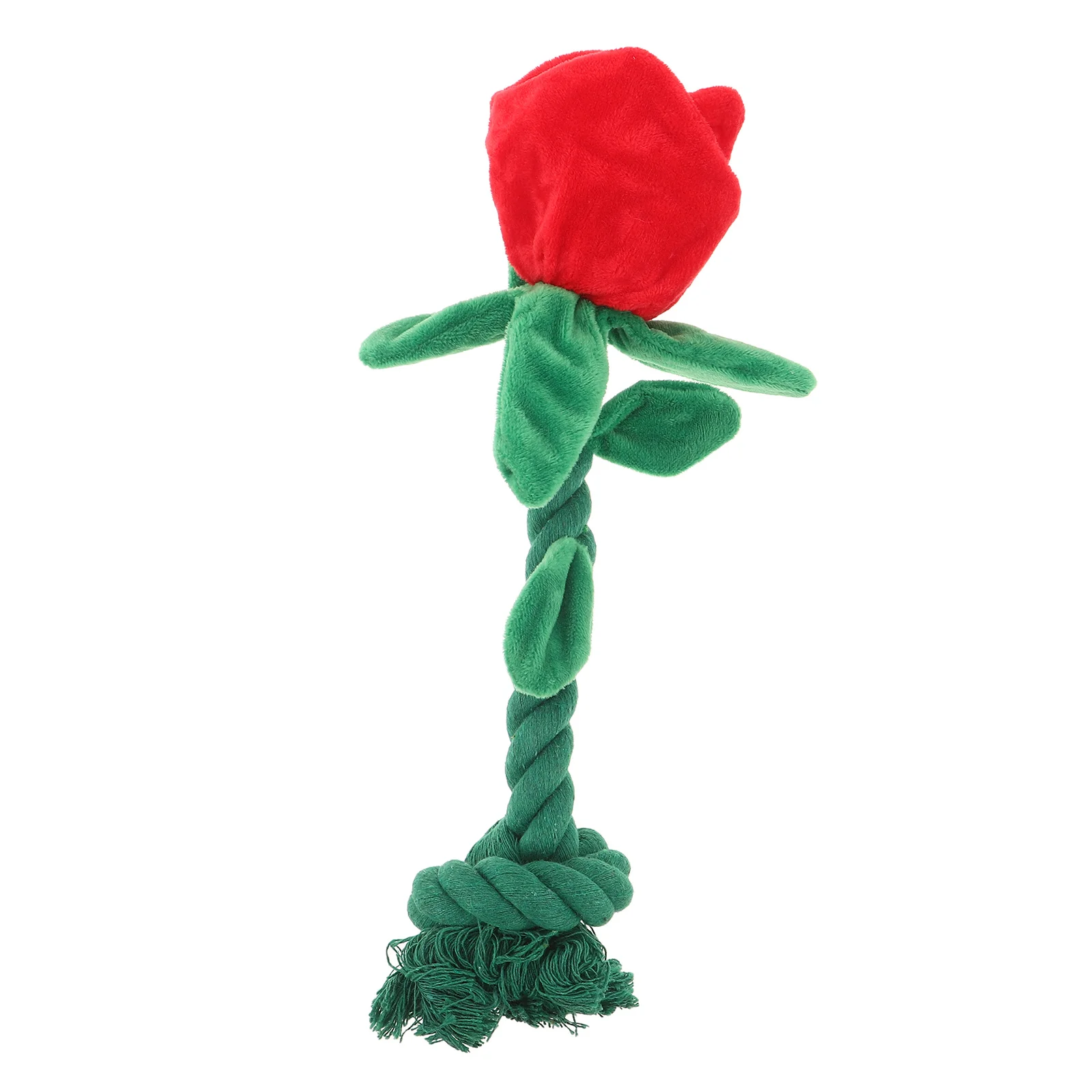 

Dog Chew Rope Rose Shape Pet Interactive Squeaky Crinkle Cotton Knot Chewing Tug Puppy Small Dog Molar Puppy Rope Toy
