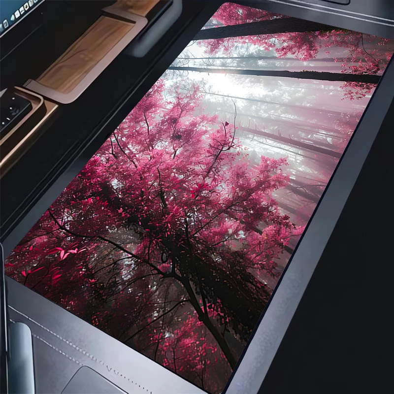 

Mouse Pad Laptop New Mousepad Gaming Keyboard Pad Computer Pink Sakura Tree Desk Mat PC Accessories Gamer Mausepad Office Carpet