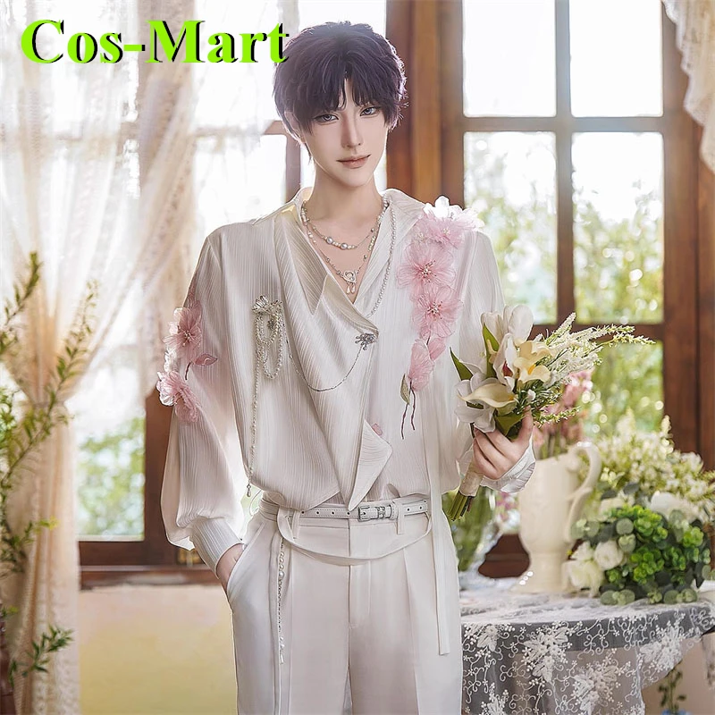 

Cos-Mart Love And Deepspace Рубашки Rafayel Косплей Костюм Ежедневно Полный цветок Аниме Выставка Hallowmas Мужская одежда