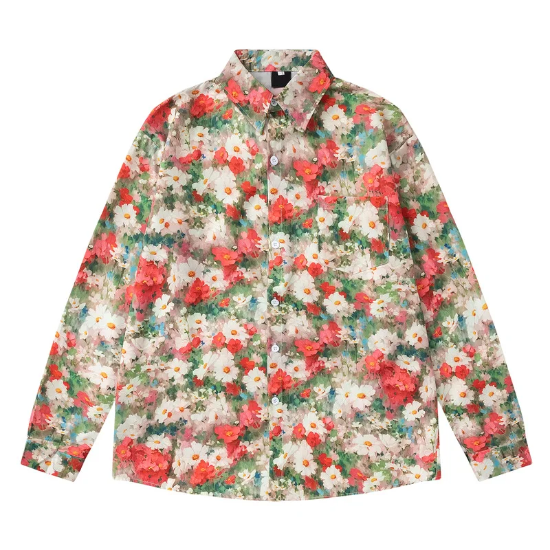 

WESTSHAN Гавайская рубашка высшего качества европейского и американского размера для мужчин, рубашка на пуговицах с короткими рукавами и цветочным принтом, тропические повседневные летние пляжные рубашки