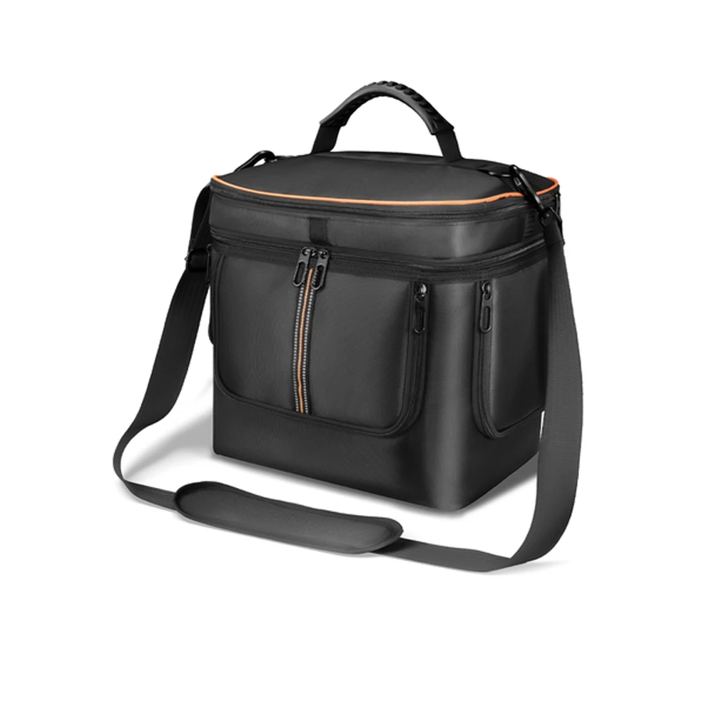 For BLuETTI Elite100 V2 Portable Power-Station Padded Travel Bag Black Nylon Carrying Case With Shoulder Strap Multi Pocket