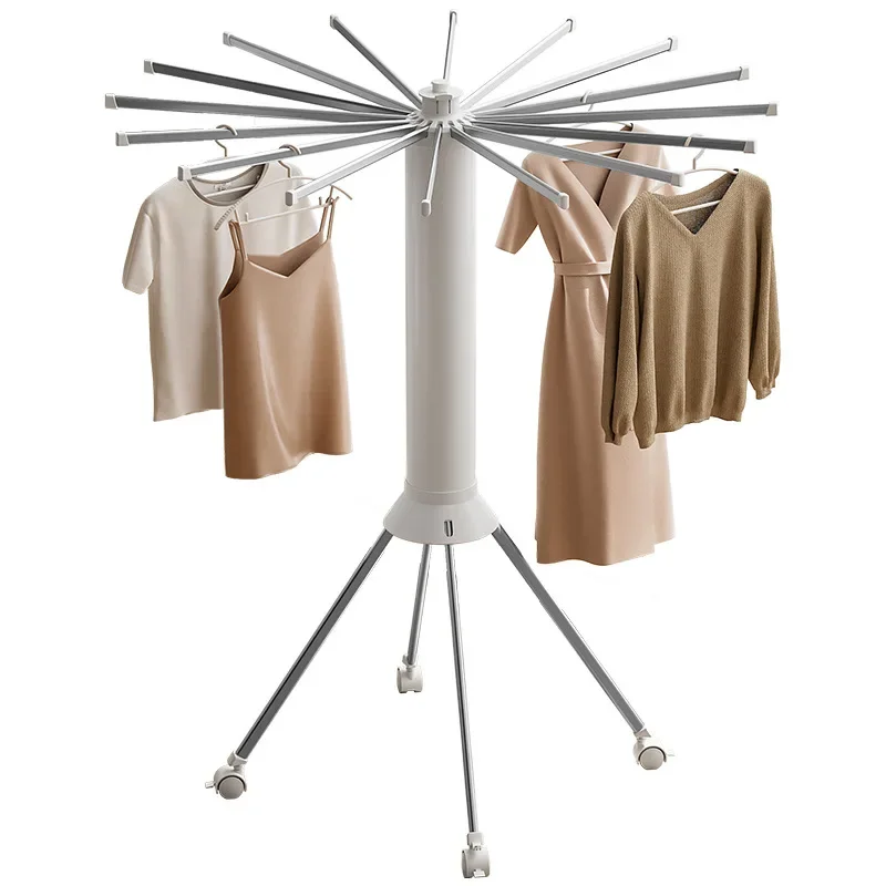 Foldable Drying Rack with Bold Octopus Arms and Wheels for Indoor and Balcony