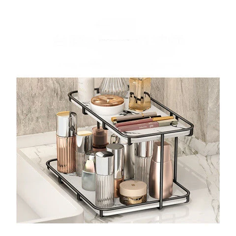 Stainless Steel Shelf Ceramic Base Plate Toiletries Storage Holder Artifact Bathroom Cosmetic Rack Organizer Kitchen Accessories