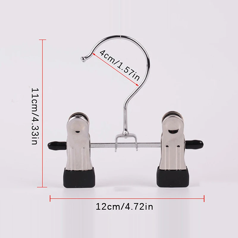 1Pcs Adjustable Stainless Steel Shoe Rack Pants Folder Boot Hanger Holder Portable Travel Laundry Hook Hanging Clothes Sock Clip