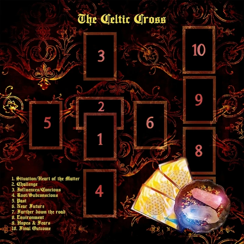 

Карты Таро Скатерть Гобелен Чтение карт Алтари Ткань Принадлежности для колдовства