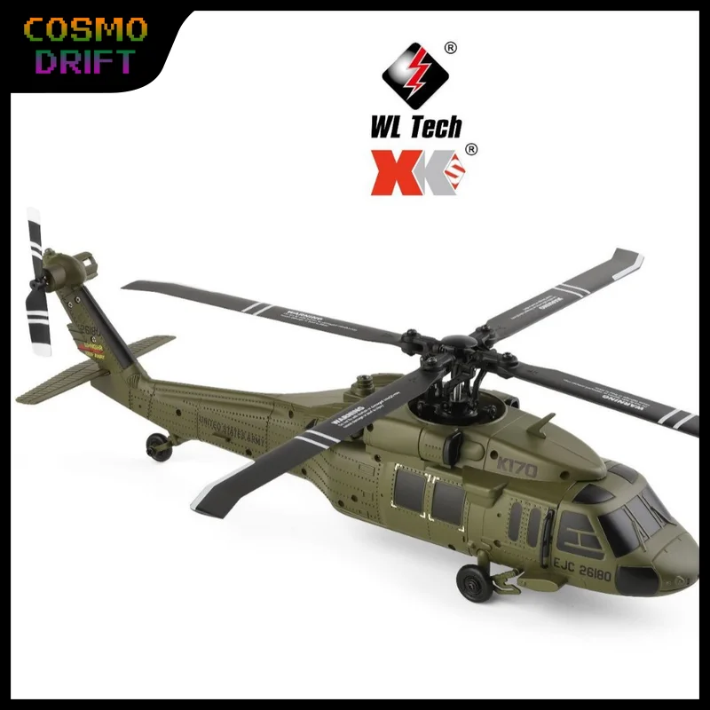 

WLtoys Black Hawk UH60L RC Helicopter 4CH Brushless Altitude Hold Remote Control Scale Model Aircraft Electric Simulation Flight