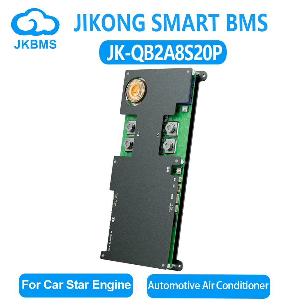 JK BMS Smart BMS 3S-8S Heat CAN GPS RS485 BT Force on Discharge 12V-40V 2A Active Balance BMS for Li-ion Lifepo4 Lto Battery