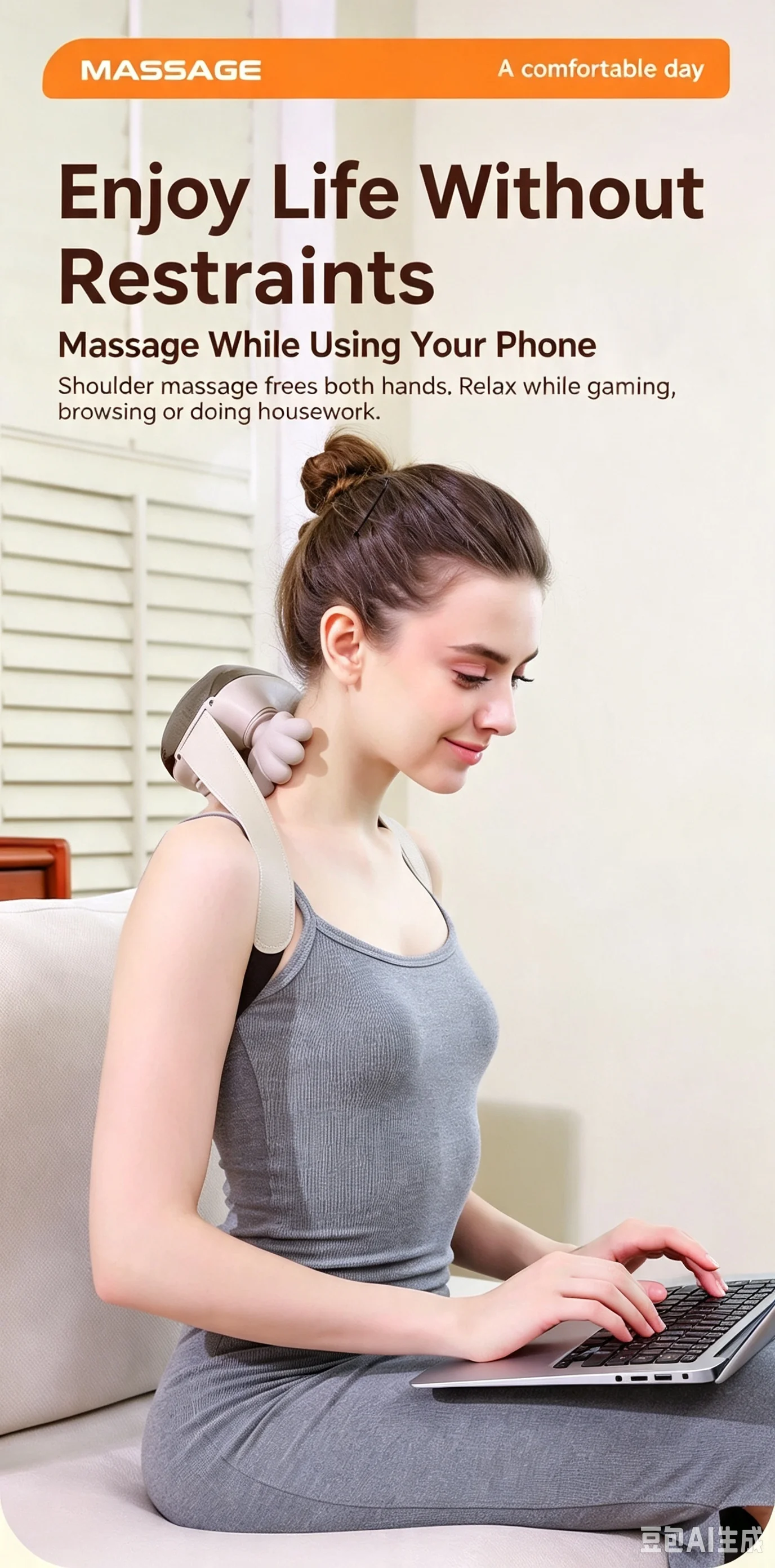 Multi-functional Shoulder And Nes SAcupoint Massager, USB Charging, Long Battery Life