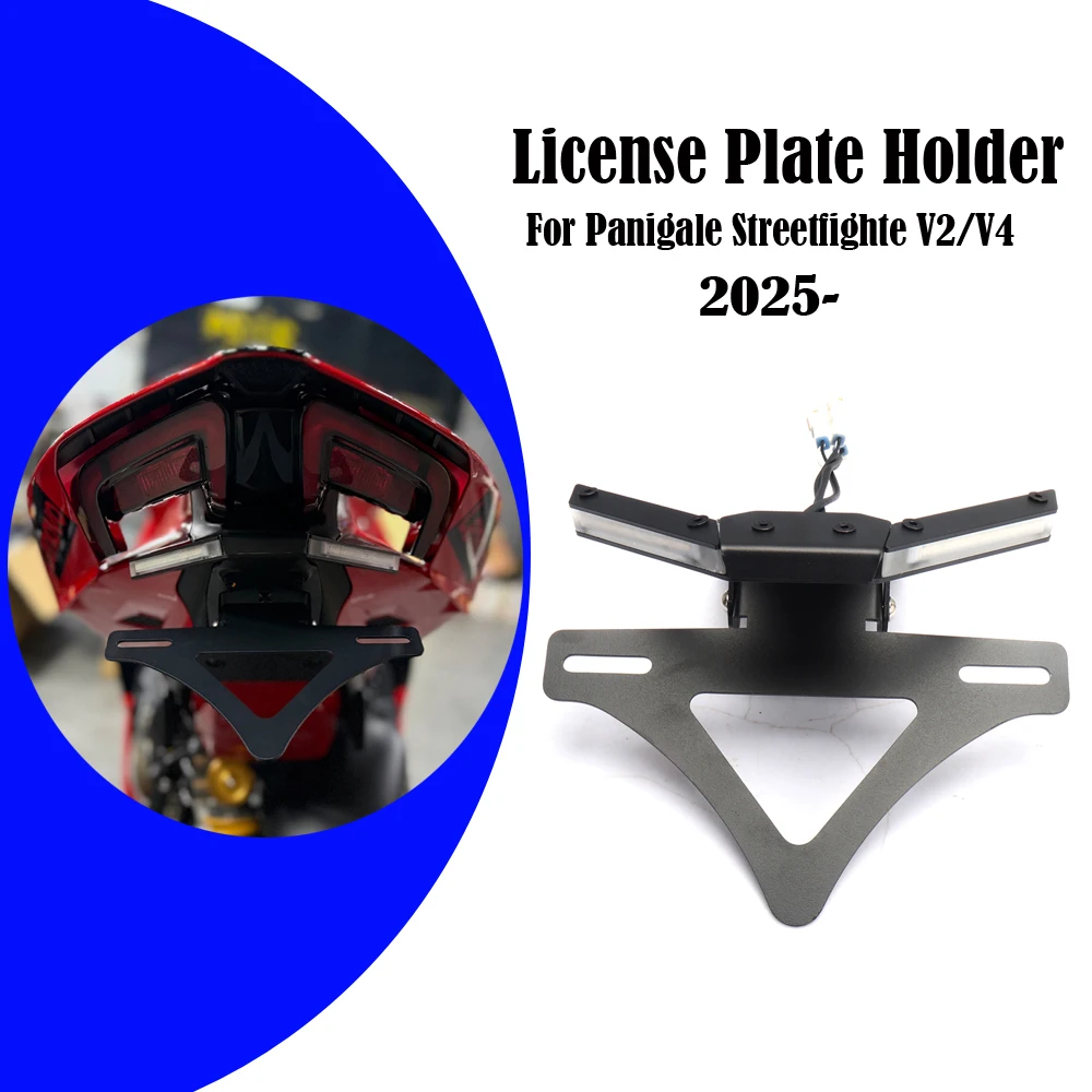 

Хвост Аккуратный для DUCATI Panigale Streetfighter V4/S V2 Fender Eliminator Plug and Play Держатель номерного знака Panigale V4 2025