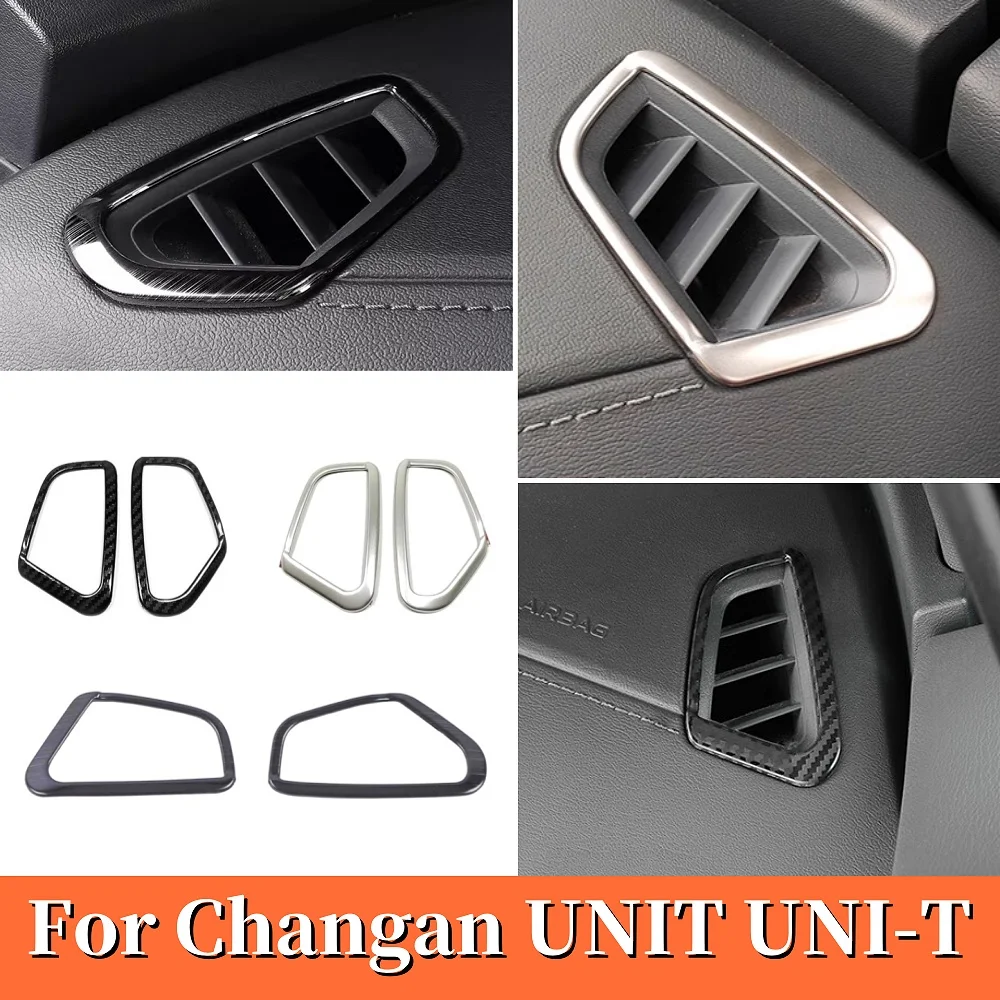 For Changan UNI-T UNIT 2020 2021 2022 2023 2024 Accessories Stainless steel Car Dashboard Upper Air Vent Outlet Frame Trim Cover