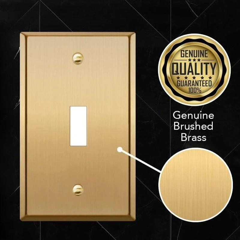 

Декоративная латунная накладка на стену под старину, крышка для розетки/выключателя стандарта США/Мексики, устойчивая к коррозии, для двойной розетки