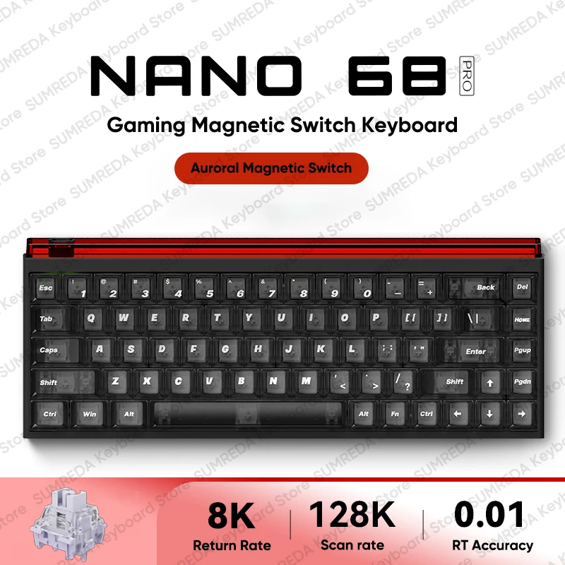Madlions Nano 68 PRO Mechanical keyboard 65% layout Magnetic Switch RT0.01mm 8K Polling rate Rapid Trigger Wired Gaming Keyboard