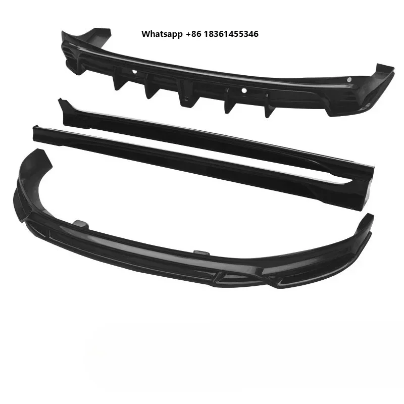 For vw Lamando Modified Gloss Black Matte black undercoat Front Lip Rear lip Side skirt Body kit