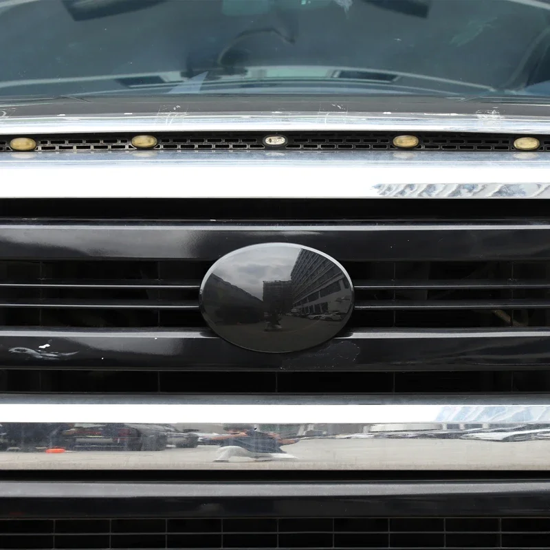 1Pcs ABS black For Toyota Tundra 2007-2021 car front logo cover decorative sticker car exterior protection accessories view 5