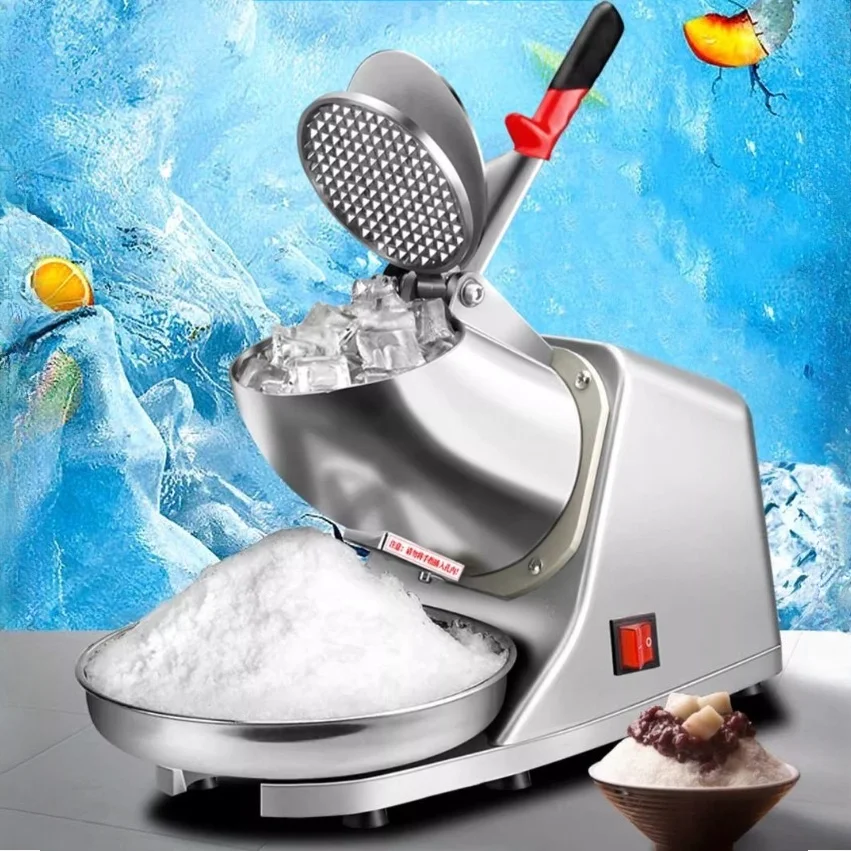 Automatic Mini Ice Machine, Shaved & Slush & Fluffy Ice Maker, High-Efficiency for Stall, Milk Tea Shop & Home