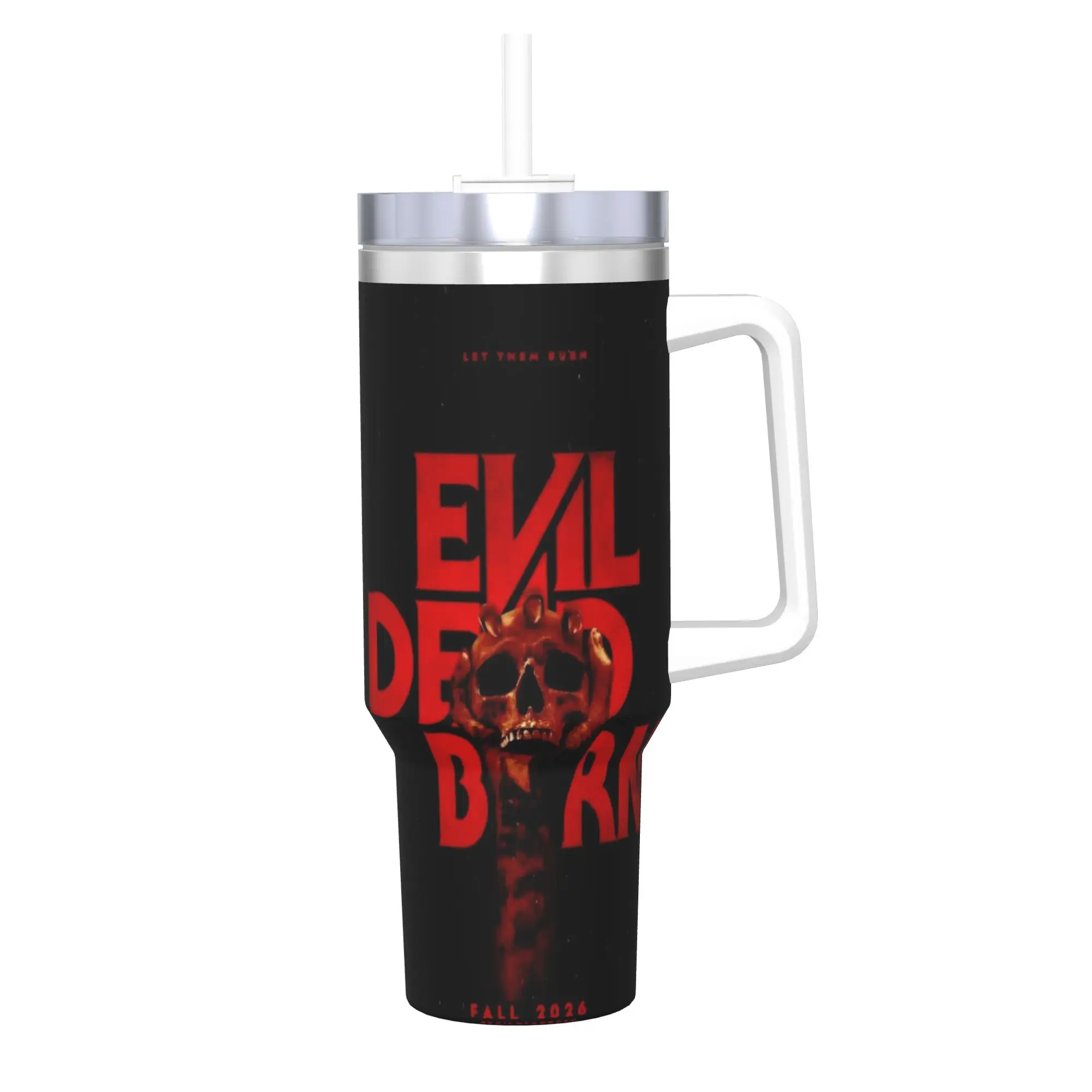 Evil Dead Burn Tumbler 40oz Stainless Steel Double Wall Vacuum Insulated  Tumblers Mug With Straw