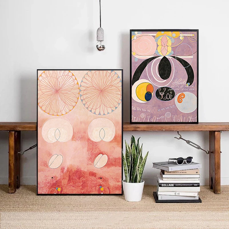 Vintage Abstract Hilma Af Klint Exhibition Posters and Prints Canvas Painting Wall Art Pictures for Living Room Home Decor Gifts