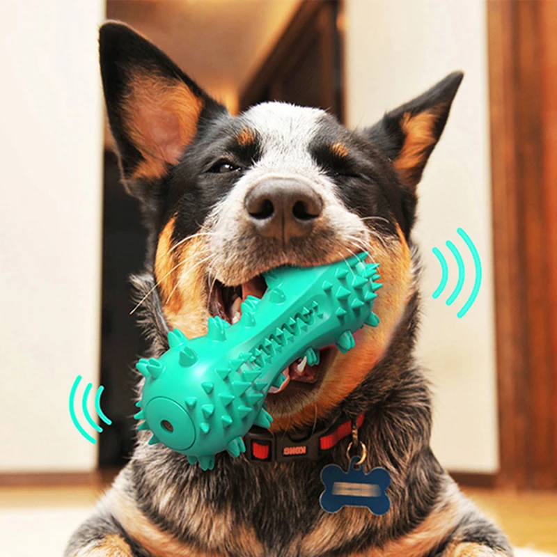 

Pet Bone Toothbrush Dog Toy Durable Chew Toy For Medium Large Dog Cleaning Toys Teeth Grinding Rod Voice Dog Toys Pets Supplies