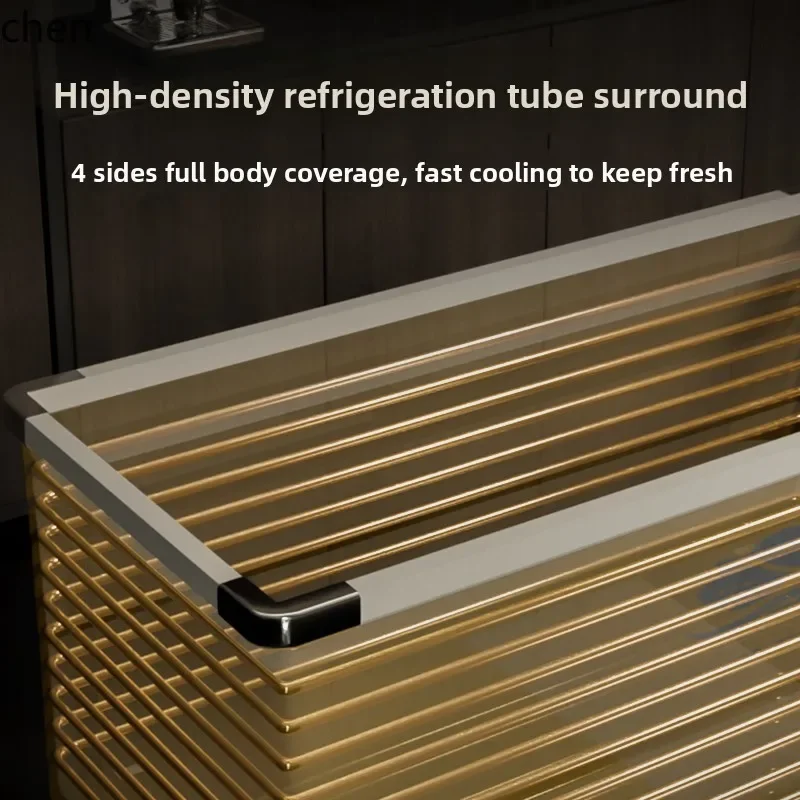 H20- refrigerated and frozen display cabinet transparent glass fresh-keeping cabinet supermarket large capacity