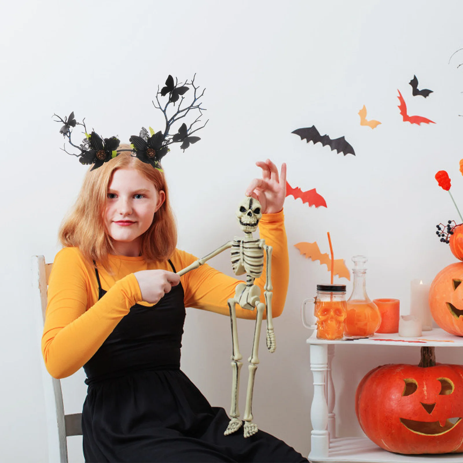 Headband Halloween Prop Leaves Hairband Creative Hoops Antlers Dance Party Polyester Christmas Deer Headpiece Bride Bands