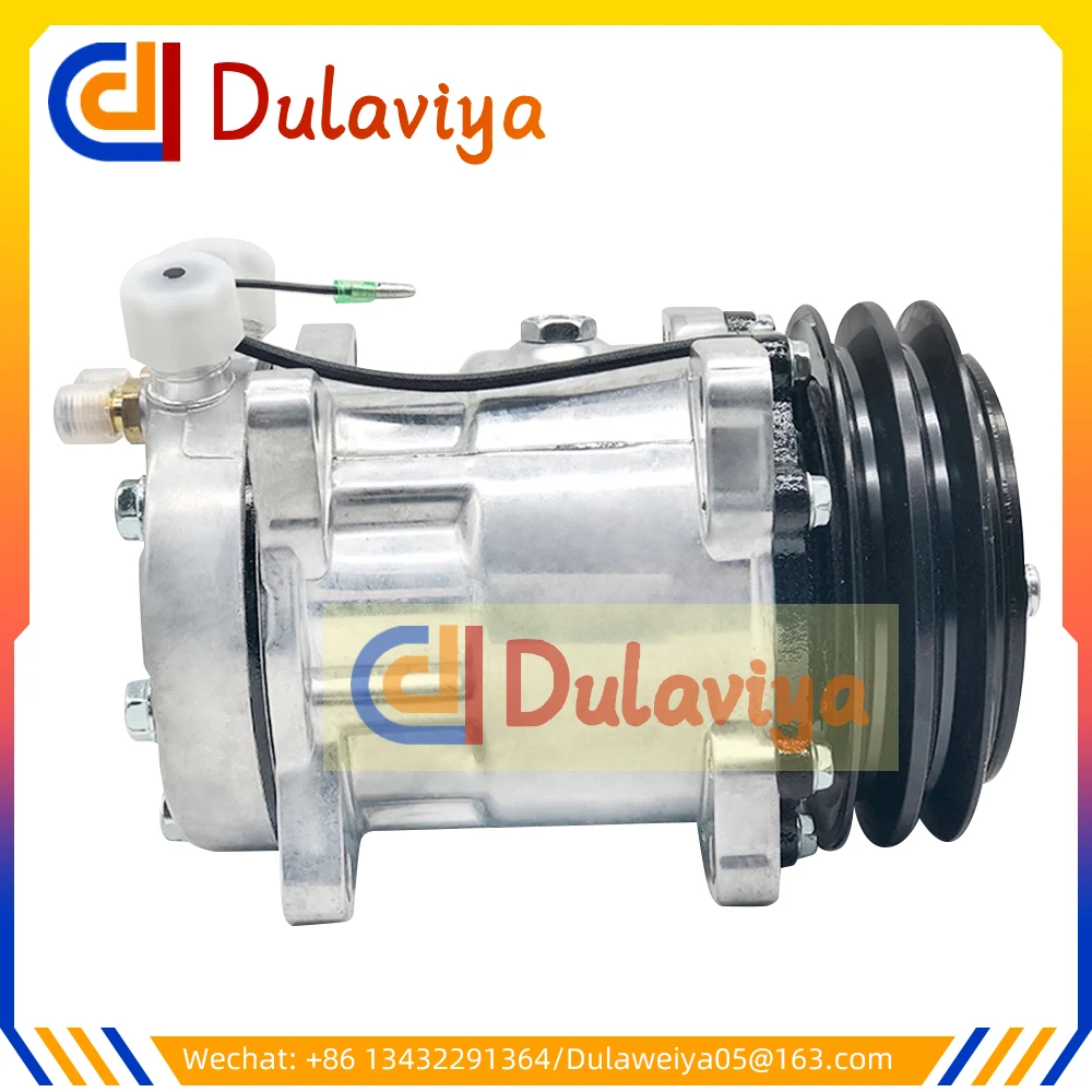 A/C AC Compressor SD7H15 For 7863 7867 8024 8031 8062 4663 4779 6036 8104 8258 2PK 12V