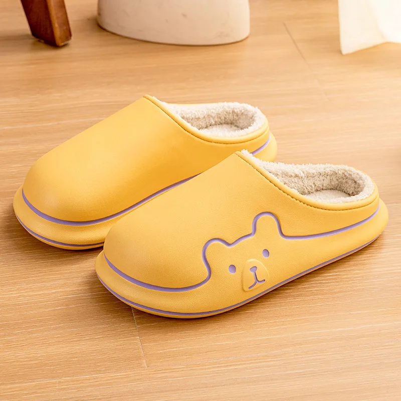 

J Love cotton slippers for women autumn and winter outdoor waterproof indoor home plus velvet warm 2024 new