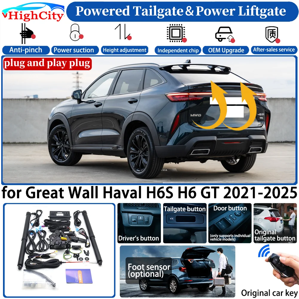 for Great Wall Haval H6S H6 GT 2021-2025 Automatic Smart Powered Tailgate Power Liftgate System Intelligent Strut Trunk Lift Kit